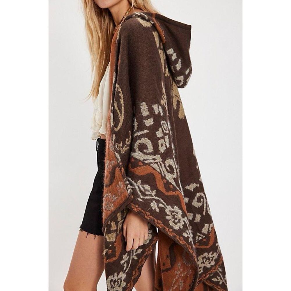 Free People Brown Printed Duster Top - Picture 3 of 11